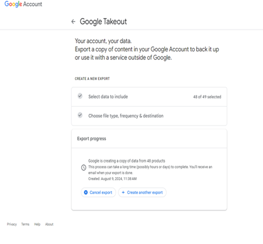 Export-copy-data-from-google-takeout